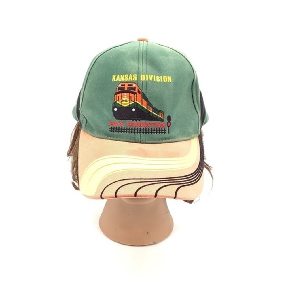Vintage Railway Railroad KS Division Train Transport Hat BNSF Baseball Cap - Picture 2 of 8